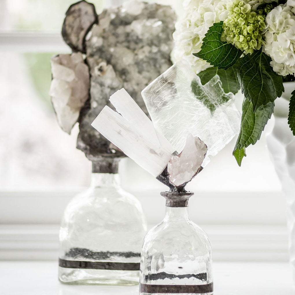 Selenite S&S Geode Bottle