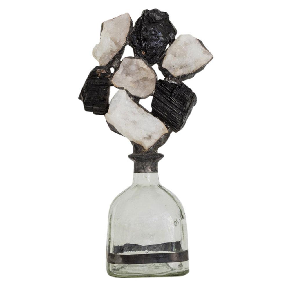 Tourmaline Geode Cluster Bottle