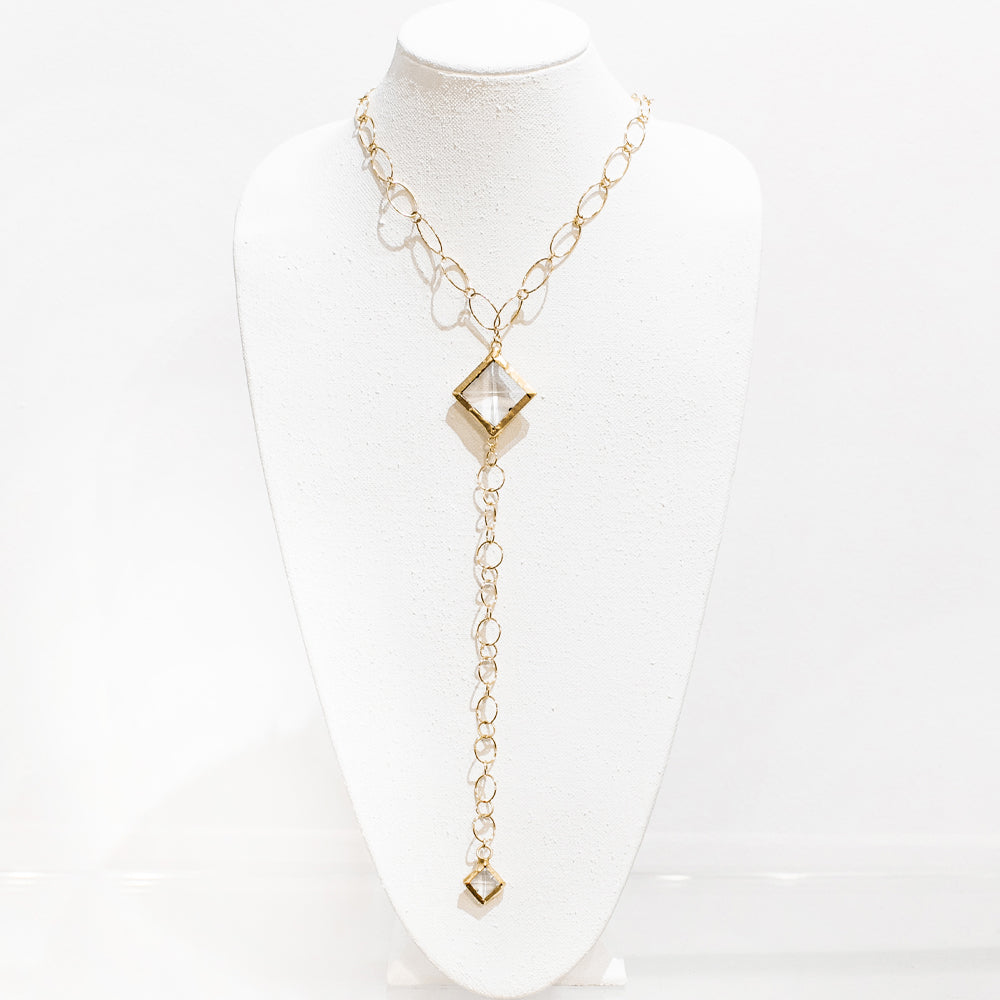 Addison 18 Karat Gold Crystal Necklace