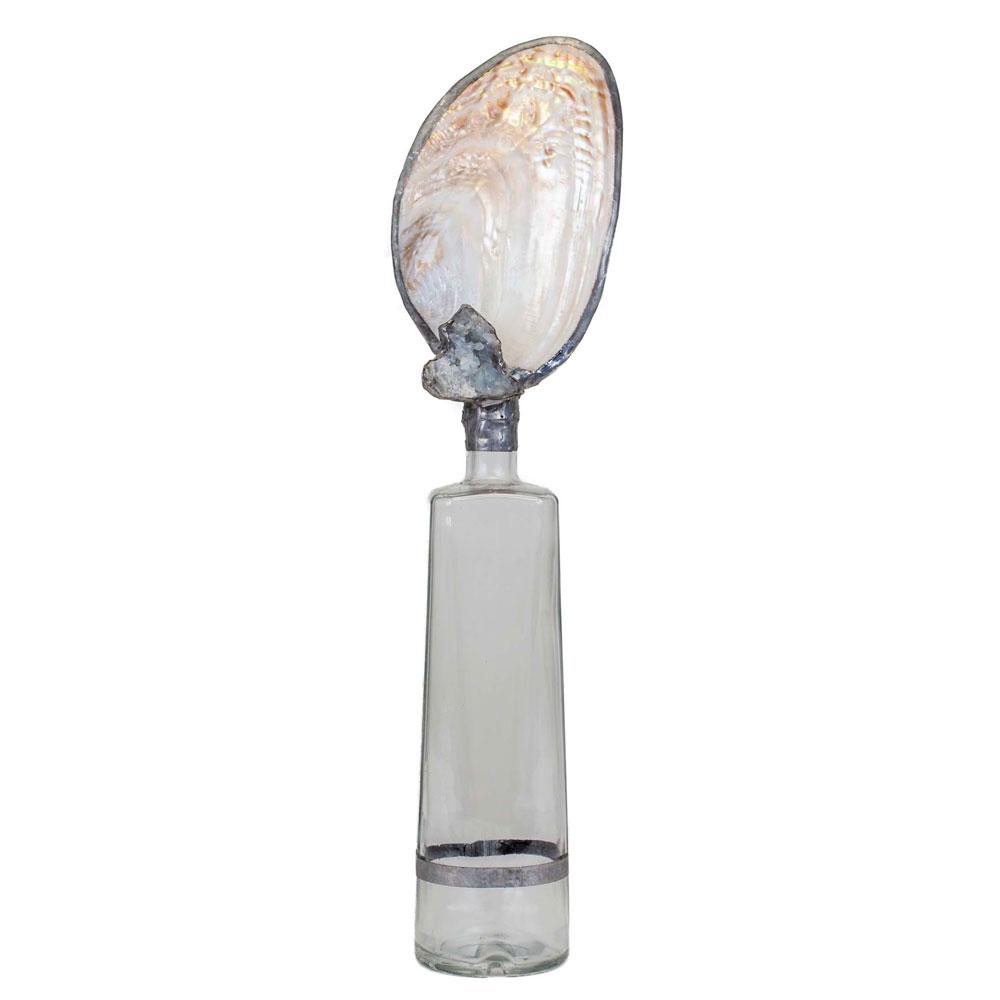 Shell Blue Calcite Bottle