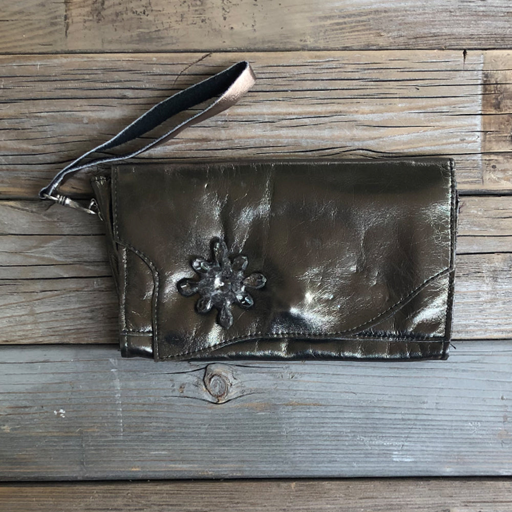 Becky Metallic Bronze Leather Wallet/Clutch - SOLD OUT
