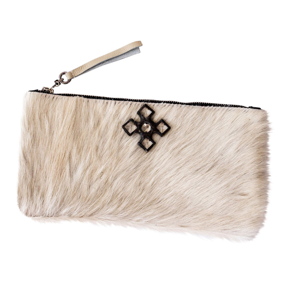 Zelle White Hide Wallet/Clutch - SOLD OUT